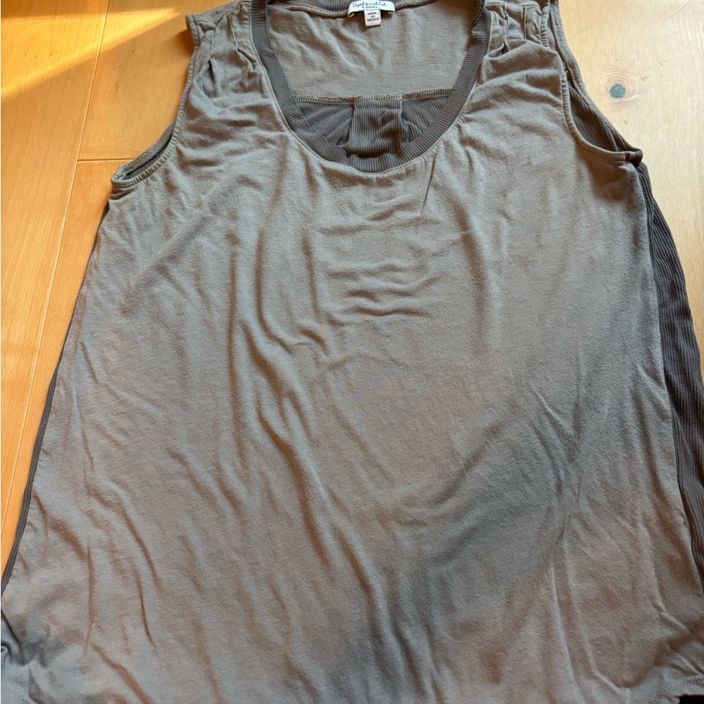 XS Splendid Taupe Sleeveless Tank Top